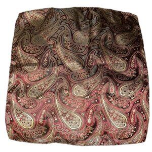 EFKAY trading company rich burgundy paisley print pocket square